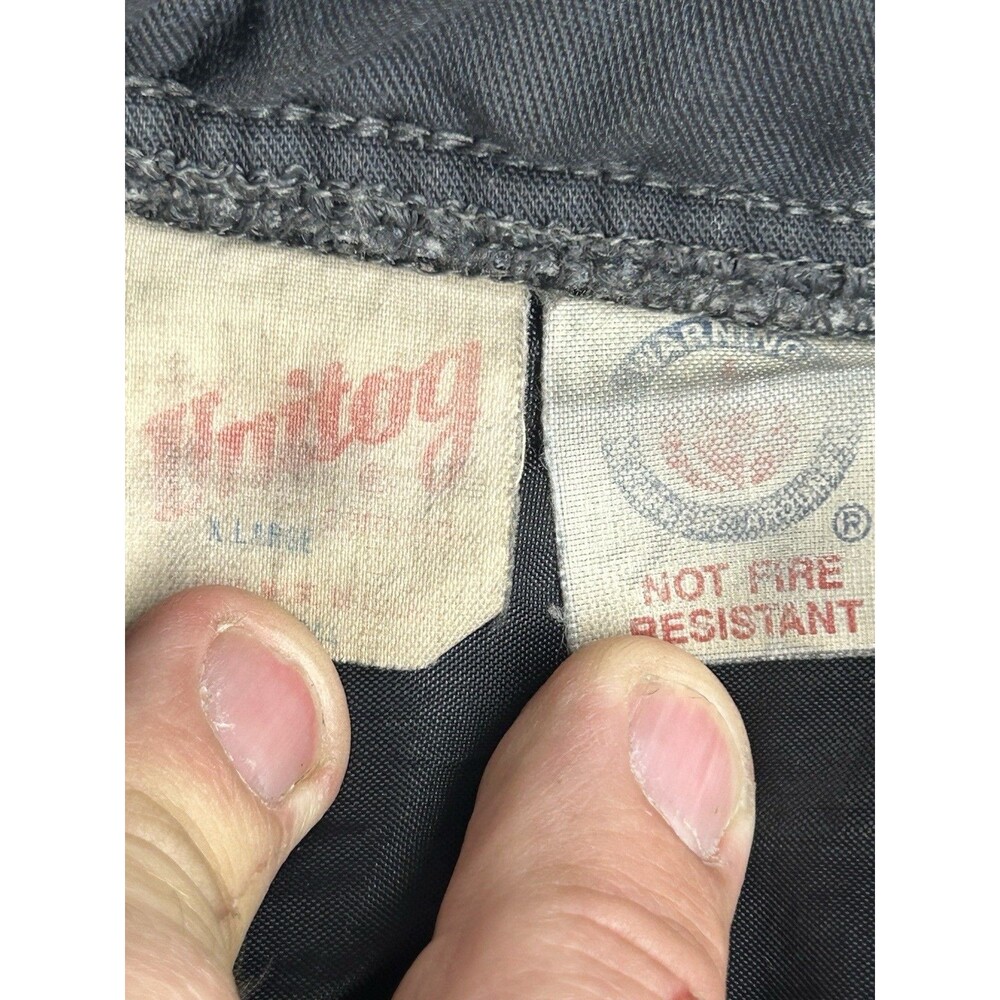 Unitog Mens XL Black Quilted Workwear Vest Snap Front Made in USA Vintage TEXACO - Picture 5 of 6